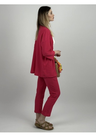 Kadın Pantolonlu Alt Üst İkili Kimono Takım Rahat Kalıp 001