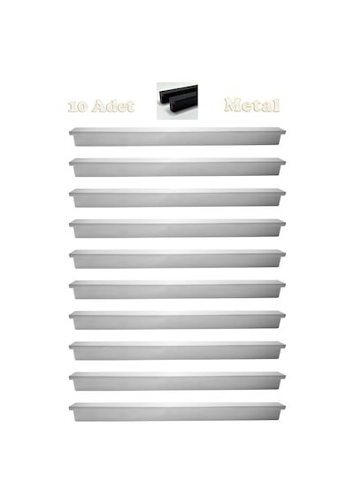 Fulya Alüminyum Metal Lüks Modern Mobilya Çekmece Mutfak Dolabı Kulpu Krom 128mm 10 Adet Krom