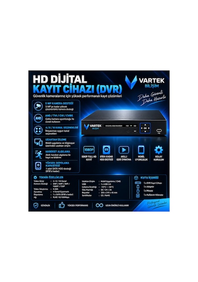 4 Kameralı 5mp Sony Lensli Gece Renkli Güvenlik Kamerası Seti,500 Gb Hdd