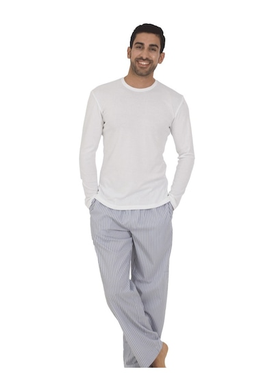 The Don Thedon Beyaz Renk Ribana Erkek Pijama Takımı (141299106)