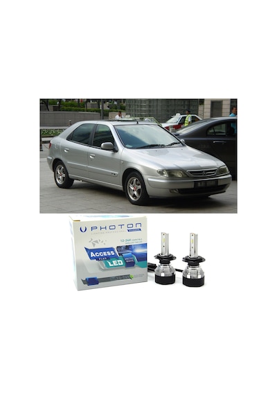 Citroen Xsara Led Xenon Uzun + Kısa Far Ampulü H4 Access Yeni Seri Beyaz