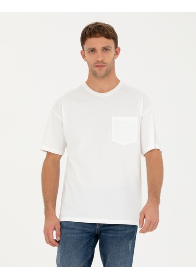 Pierre Cardin Erkek Ekru Tişört 50289362-Vr019 Ekru