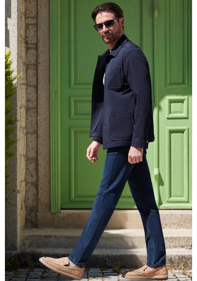 İmza 5 Cep Slim Fit Casual Pamuklu Denim Pantolon 1023260172 Koyu Lacivert