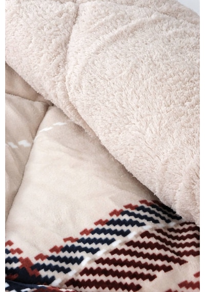 Merinos Comforter Çift Kişilik Yorgan Seti - Vizon