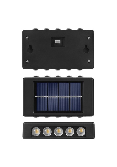 6 Ledli Duvar & Bahçe Aydınlatması 2 Adet Güneş Enerjili Su Geçirmez Otomatik Yanan Işık Efekti Çok Renkli