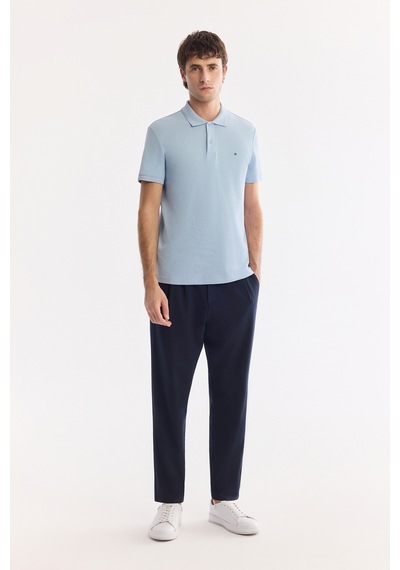 Avva Erkek Mavi Kıvrılmaz Polo Yaka %100 Pamuk Basic Regular Fit T-shirt B001032 Avva Erkek Mavi Kıvrılmaz Polo Yaka %100 Pamuk Basic Regular Fit T-shirt B001032