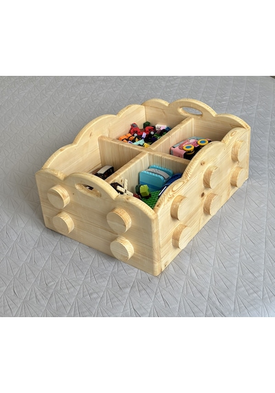 Masif Ahşap Montessori Oyuncak Sandığı / Kutusu Masif Ahşap Montessori Oyuncak Sandığı / Kutusu