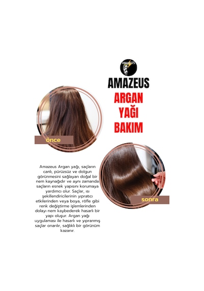 Amazeus Argan Yağı %100 Saf Ve Doğal-soğuk Pres Besleyici Etki 20 Ml / 0.7 Fl Oz