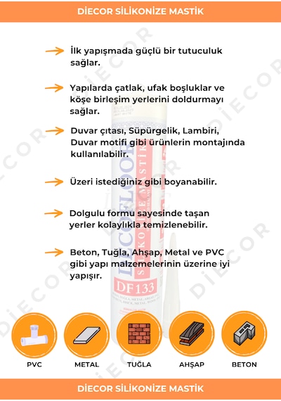 Silikon Tabancası + 500g Silikonize Mastik Montaj Ve Onarım Kiti