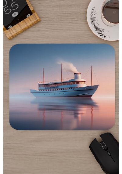 Gemi Ship Kaymaz Dikişli Kauçuk Oyuncu Mousepad V5 - 22x18 Gaming Mouse Pad Fare Altlığı