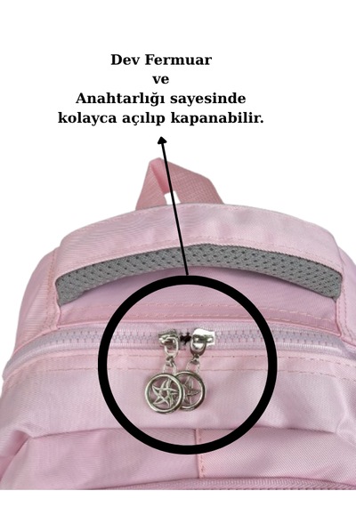 Astral Kids Club Power 3 Lü İlkokul Çanta Seti Maksimum Düzen, Konfor Ve Dayanıklılık-2 Pembe