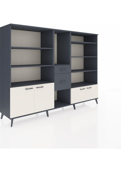 Hyperion Dolap 10 Raflı 2 Çekmeceli 4 Kapaklı 220x44x163 Antrasit Antrasit-aytaşı/antrasit Hyperion Dolap 10 Raflı 2 Çekmeceli 4 Kapaklı 220x44x163 Antrasit Antrasit-aytaşı/antrasit