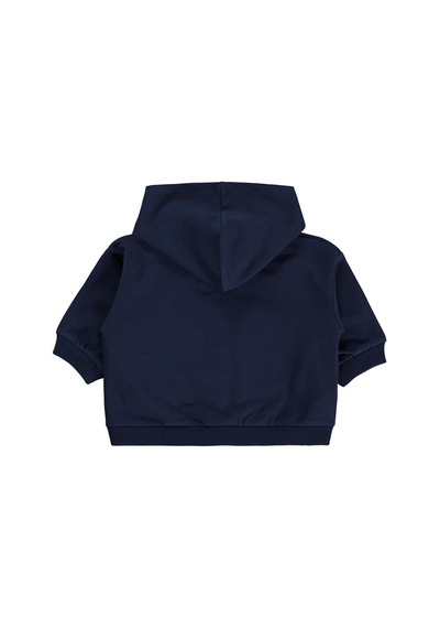 Civil Baby Çiçek Nakışlı Basic 6-18 Ay Hırka - Lacivert Koyu Lacivert