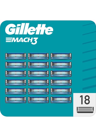 Gillette Mach3 Yedek Tıraş Bıçağı 18 Adet Karton Paket