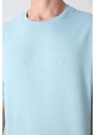 Tommy Life Açık Mavi Pamuklu Kalın Yumuşak Dokulu Oversize Fit Baskılı Erkek T-shirt - 88320 Açik Mavi Tommy Life Açık Mavi Pamuklu Kalın Yumuşak Dokulu Oversize Fit Baskılı Erkek T-shirt - 88320 Açik Mavi