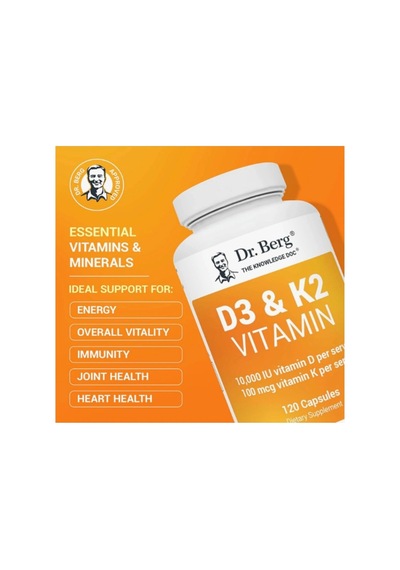 Dr. Berg Vitamin D3 K2 120 Kapsül