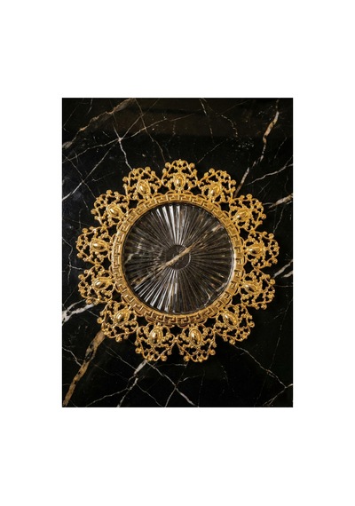 6 Adet Set Gold Detaylı Şeffaf Supla 30 Cm - Lüks Amerikan Servis Ve Yemek Masası Dekorasyonu Altın - 825371864 Altın