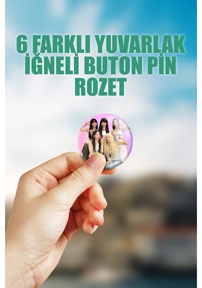 İ-dle Kpop Çanta Süsü Rozet İğneli Buton Rozet Seti 6 Adet Altılı