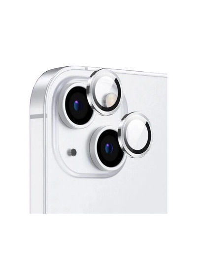 İphone 13 Mini Cl-12 Premium Safir Parmak İzi Bırakmayan Anti-reflective Kamera Lens Koruyucu Gümüş
