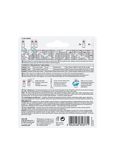 Askı - Çivi Iz Bırakmadan Sökülebilir Ve Metal Yüzeyler Için 3kg X 2 Adet Çok Renkli