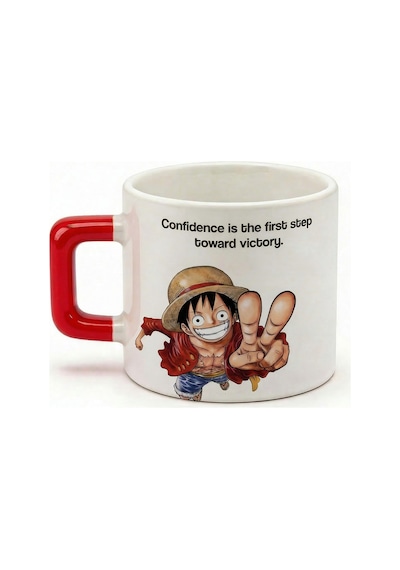 One Piece Luffy Baskılı Seramik Hediye Kupa Bardak Anime Çok Renkli