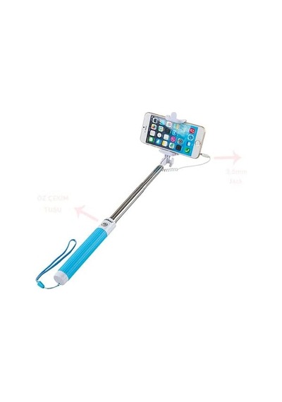 Addison Ad-s33 Kablolu Beyaz/mavi Selfie Çekim Çubuğu 50 x 22