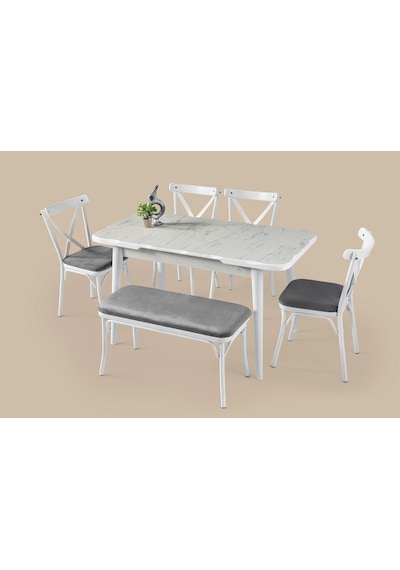 İkon Banklı Mdf Mutfak Masa Sandalye Takımı 70x110