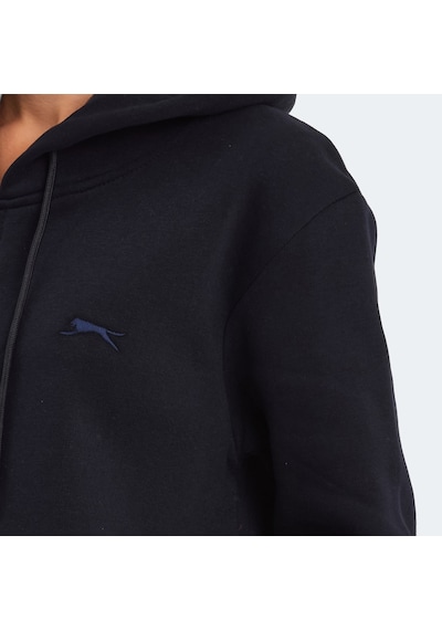 Slazenger KATYA Kadın Fermuarlı Kapüşonlu Cepli Lacivert Sweatshirt