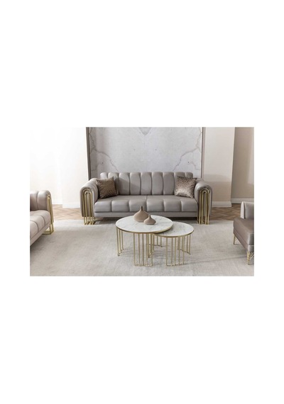 Usta Mekan Lotus Gold Marmo Lak Panel 1+1 Orta Sehpa Çok Renkli