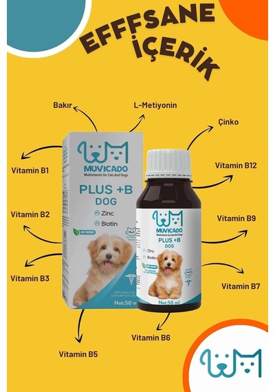 Köpekler İçin Tüy Sağlığı Damlası - Plus B - Köpek Tüy Vitamini - Tüy Dökülmesini Engelleme
