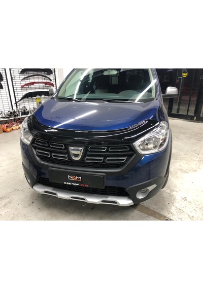 Dacia Dokker Kaput Rüzgarlığı Kaput Koruma 2012+ Parlak Siyah
