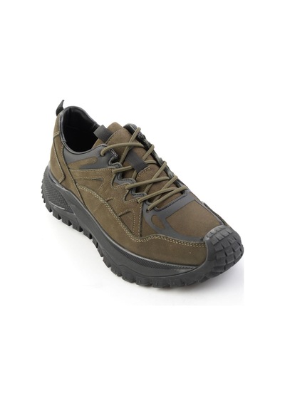 Bambi Haki Nubuk Hakiki Deri Erkek Sneaker E01018272101