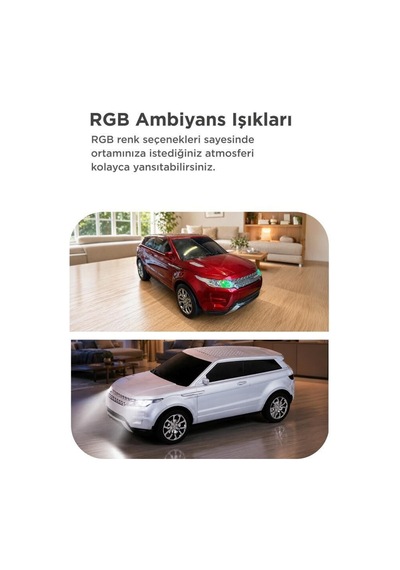 Delux Serisi Bluetooth Hoparlör Suv Araba D88 Beyaz 16w Eğlenceli Şirin Müzik