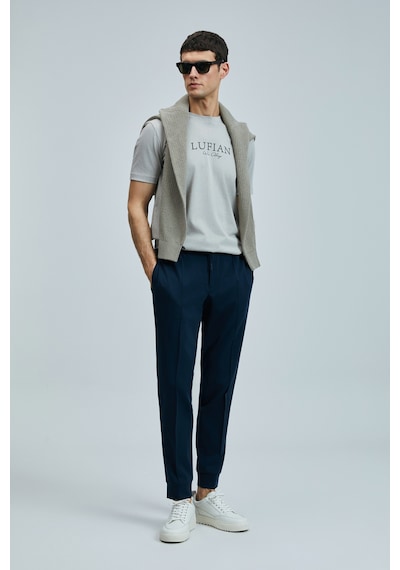 Lufian 111020238 Love Modern Grafik T- Shirt Erkek Tişort Bej