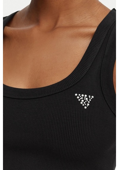 Guess Silvy Fitilli Kadın Siyah Top V6gp07k2987-jblk
