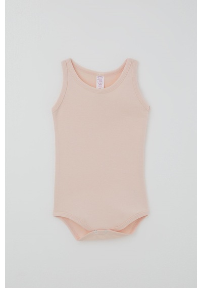 Breeze Kız Çocuk Çıtçıtlı Atlet Zıbın Body Basic 1-3 Yaş , Pudra