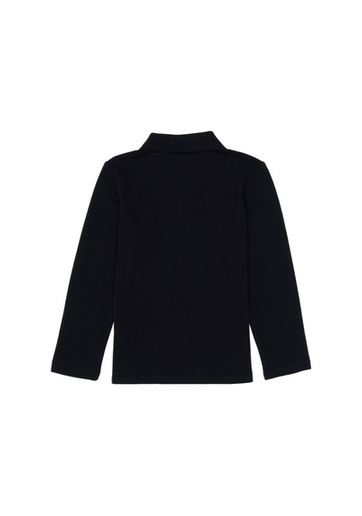 U.S. Polo Assn. Kız Çocuk Siyah Polo Yaka Basic Sweatshirt 50316836-VR046