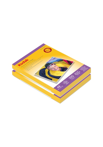 Kodak 230 Gram 10X15 Parlak 2'Li Paket 200 Adet Inkjet Fotoğraf Kağıdı