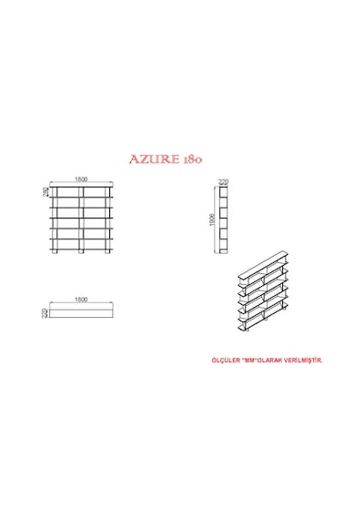 KALENDER DEKOR AZURE-180 KİTAPLIK AZR04