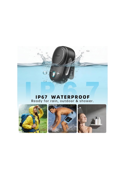 Itour-s Giyilebilir Bluetooth Hoparlör, Ip67 Klip-on, 10h Playtim