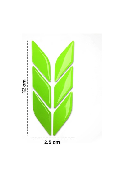 Motosiklet Neon Yeşil 3D Sticker