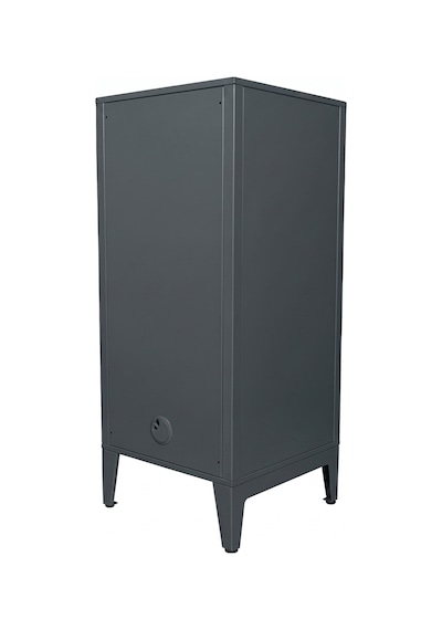 Alfafonet Ziglat Serisi Kilitli Metal Home Office Dolabı Cam Kapaklı Antrasit Gri Ral 7016 450x1050x450 Mm