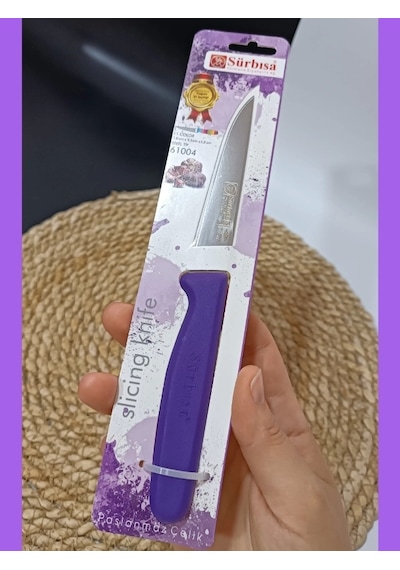 Sürmene 61004 Mutfak Bıçağı 9,50 Cm Mor Çok Renkli