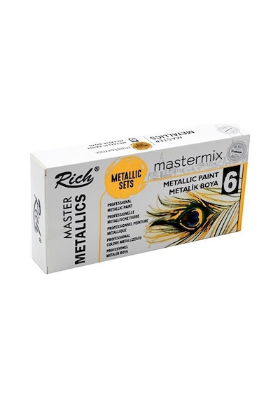 Rich Mastermix Metallic Akrilik Boya Seti 60Ml X 6 Metalik Renk