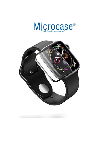 Apple Uyumlu Watch Seri 4 - 5 44 Mm Tam Kaplayan Kavisli 3D Pet Film Syh