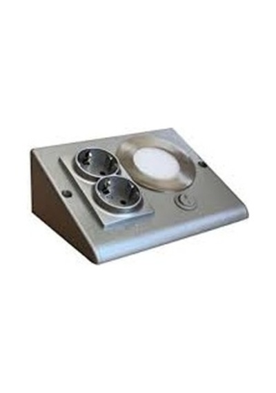 Tezgah Altı 2 Priz+3w Spot Füme 001