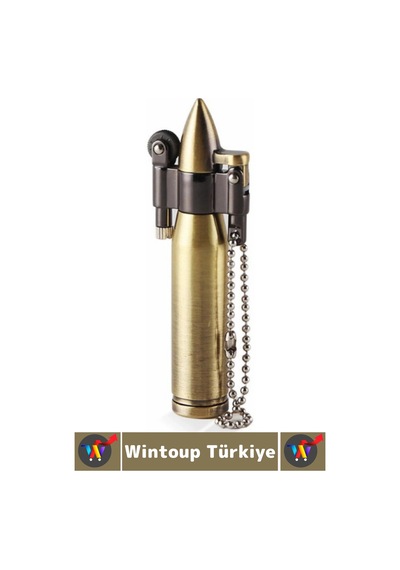 Wintoup Dekoratif Hediyelik Retro Vintage Koleksiyon Anahtarlık Kolye Ucu Kullanım Şık Kurşun Tasarım Çakmak