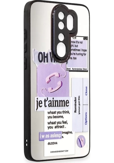 Newface Xiaomi Redmi Note 8 Pro Kılıf Mirror Desenli Kapak - Mirror - 4 Beyaz