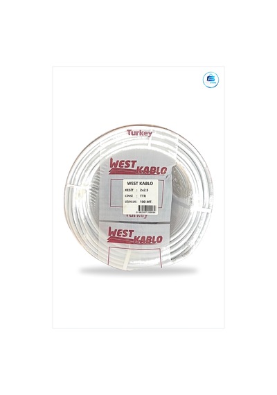 Ttr Elektrik Tesisat Kablosu 2x2,5 Mm 100 Metre Beyaz Kablo Rulo