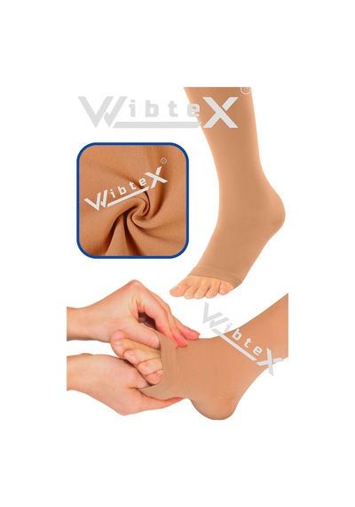 Wibtex Diz Üstü Variss Çorabı Ten Rengi Açık Burunlu CCL2 Orta Basınçlı